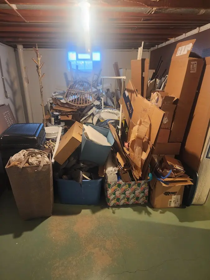 Roll-off dumpster container at job site for Yard Waste Dumpster Rental in Meadow Lake